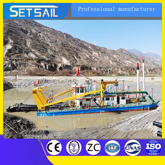 Hydraulic Diesel Engine Dredger/Electric Motor Ship /Anchor Boom/River Sand Pump Machinery/ Cutter Suction Digging Equipment Used in River Dredge /Lake Mud