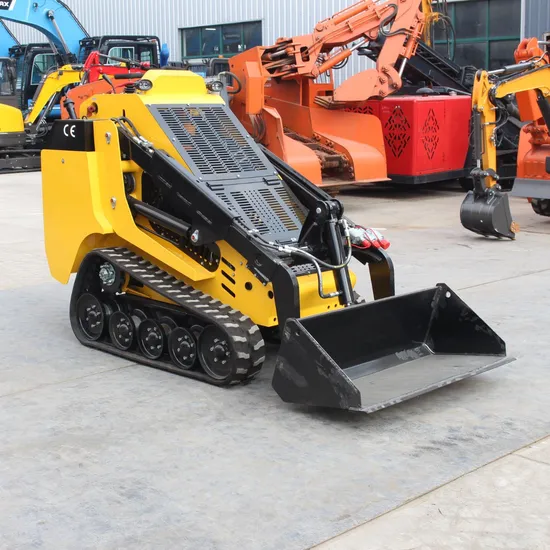 Factory CE EPA Approved Hydraulic Tracked Loader Stand on Mini Skid Steer Loader with 25HP Kubota Engine 